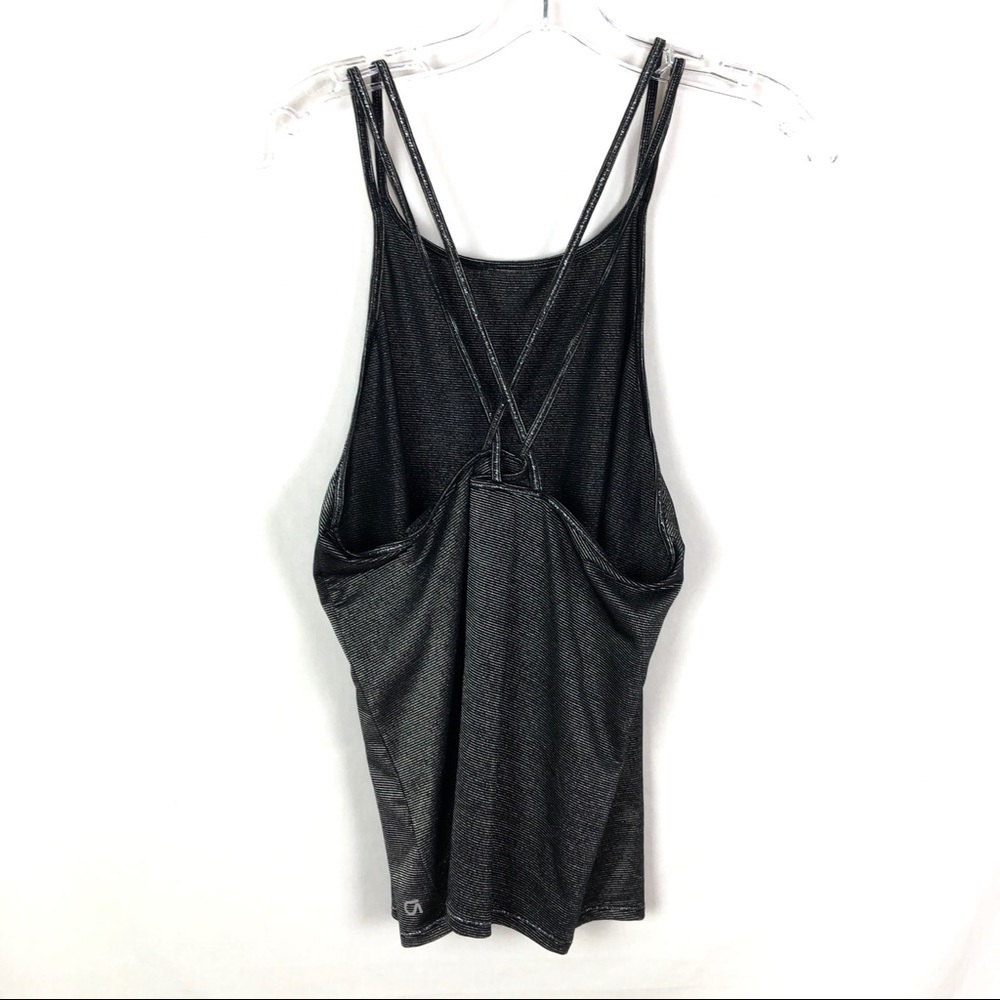 GAP fit black silver metallic tank top - Picture 2 of 8